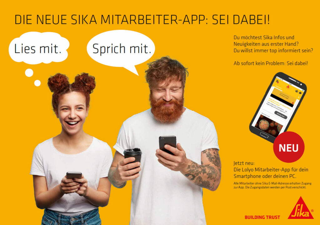 SIKA Österreich Mitarbeiter-App von LOLYO Success Stroy