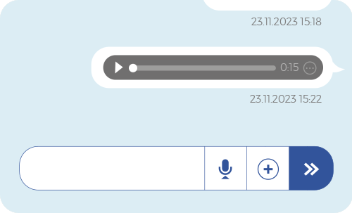 Sprachnachrichten per LOLYO Mitarbeiter-App Chat versenden