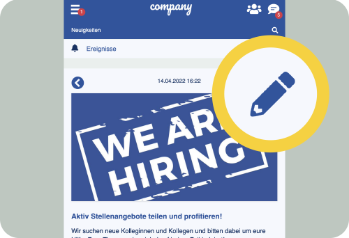 LOLYO MACH MITarbeiter-App New Feature - direkt Bearbeitung von News Posts für Admins im Frontend