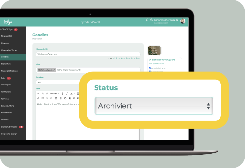 Mitarbeiter-App Hidden Hint Goodie-Archiv - Statusanzeige