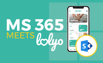 LOLYO Mitarbeiter-App meets Microsoft 365 - App-Screen Login via Entra ID - Logo Entra ID Single Sign On