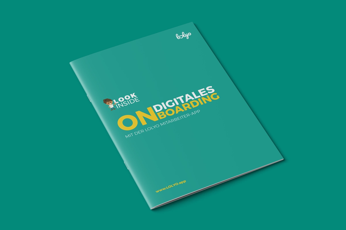 LOOK Inside Broschuere - Digitales Onboarding mit der LOLYO Mitarbeiter-App - Whitepaper