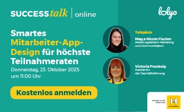 Smartes Mitarbeiter-App-Design fuer hoechste Teilnahmeraten - Best Practice Webinar mit Nicole Fischer und Victoria Prucknig, Hilfswerk Kaerten - kostenlos anmelden