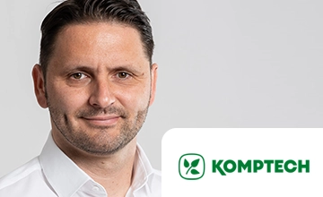 Mitarbeiter-App Success Story Komptech - Best Practice Industrie -Portrait Bernhard Muhr, LOGO